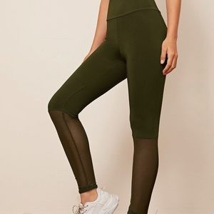 SOLD High waisted green SHEIN leggings